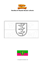 Disegno da colorare Bandiera di Ropažu Novads Lettonia