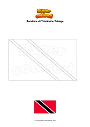 Disegno da colorare Bandiera di Trinidad e Tobago