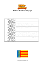 Disegno da colorare Bandiera di Valencia in Spagna