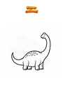 Disegno da colorare Brachiosauro