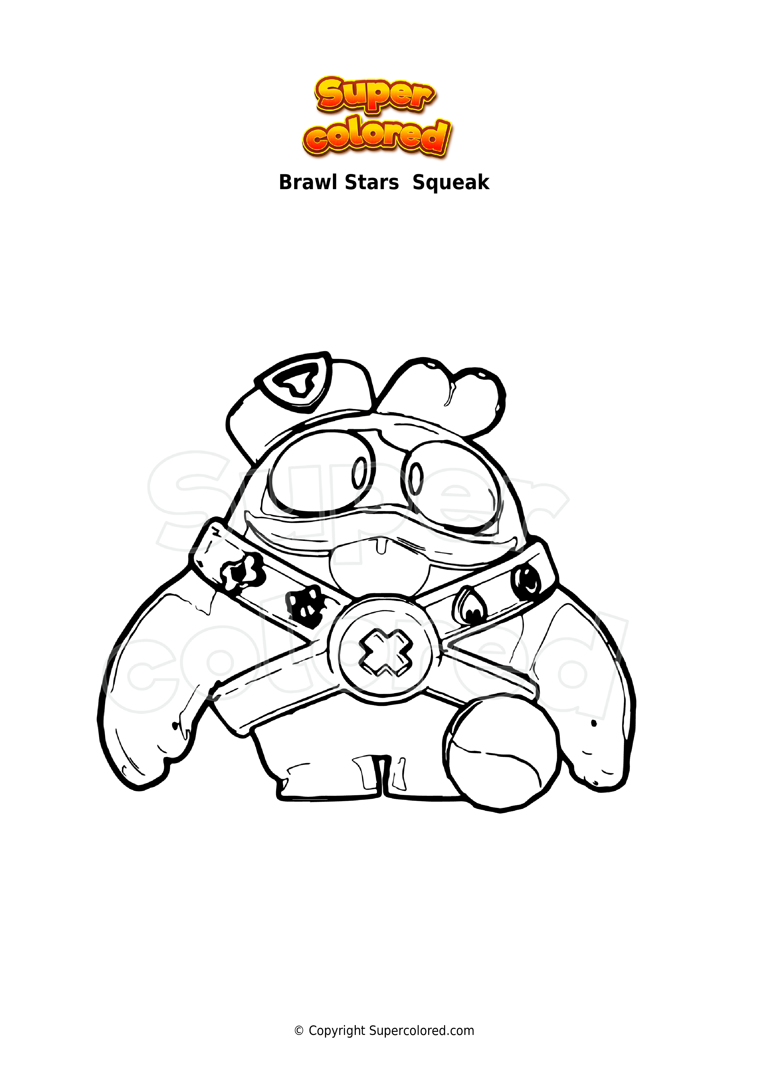 Disegno Da Colorare Brawl Stars Squeak Supercolored Com - disegni per bambini di brawl stars