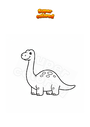 Disegno da colorare Brontosauro