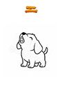 Disegno da colorare Cagnolino che ulula