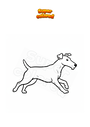 Disegno da colorare Cane Fox Terrier che corre