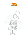 Disegno da colorare Carl Fredricksen palloncini