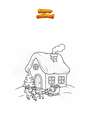 Disegno da colorare Casa di Babbo natale facile