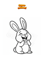 Disegno da colorare Coniglietto che ride