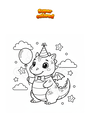 Disegno da colorare Cucciolo di drago