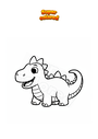 Disegno da colorare Dinosauro con cresta a punte