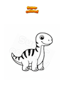 Disegno da colorare Dinosauro con strisce