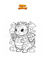 Disegno da colorare Drago carino