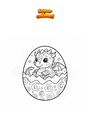 Disegno da colorare Drago cucciolo nell'uovo