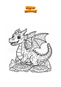 Disegno da colorare Drago della lava epico