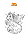 Disegno da colorare Drago di ghiaccio