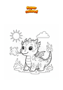 Disegno da colorare Dragon di fuoco piccolino