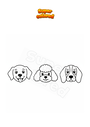 Disegno da colorare Facce di cani