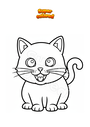 Disegno da colorare Gattino che miagola