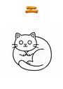 Disegno da colorare Gatto accucciato