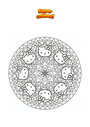 Disegno da colorare Hello Kitty mandala