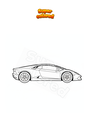 Disegno da colorare Lamborghini vista laterale