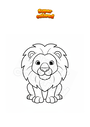 Disegno da colorare Leone adulto