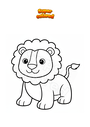 Disegno da colorare Leone di pezza