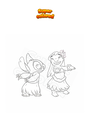 Disegno da colorare Lilo e Stitch