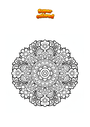 Disegno da colorare Mandala Zentangle Indiano 361