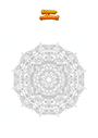 Disegno da colorare Mandala Zentangle Indiano 46