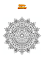 Disegno da colorare Mandala Zentangle Indiano 471