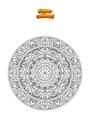 Disegno da colorare Mandala Zentangle Indiano 511