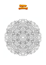 Disegno da colorare Mandala Zentangle Indiano 566