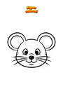Disegno da colorare Muso di topolino