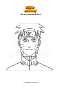 Disegno da colorare Naruto Uzumaki Parte 2