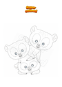 Disegno da colorare Orsi fratelli Ribelle The Brave