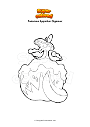 Disegno da colorare Pokemon Appletun Gigamax