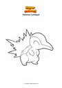 Disegno da colorare Pokemon Cyndaquil