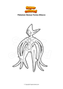 Disegno da colorare Pokemon Deoxys Forma Attacco