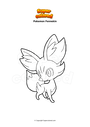 Disegno da colorare Pokemon Fennekin