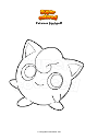 Disegno da colorare Pokemon Jigglypuff