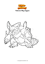 Disegno da colorare Pokemon Mega Aggron