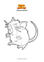 Disegno da colorare Pokemon Raticate