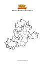 Disegno da colorare Pokemon Thundurus Forma Totem