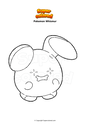 Disegno da colorare Pokemon Whismur