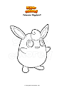 Disegno da colorare Pokemon Wigglytuff