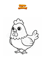 Disegno da colorare Pollo carino