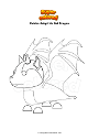 Disegno da colorare Roblox Adopt Me Bat Dragon