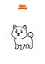 Disegno da colorare Shiba Inu