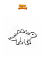 Disegno da colorare Stegosauro cucciolo