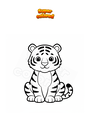 Disegno da colorare Tigre seduta